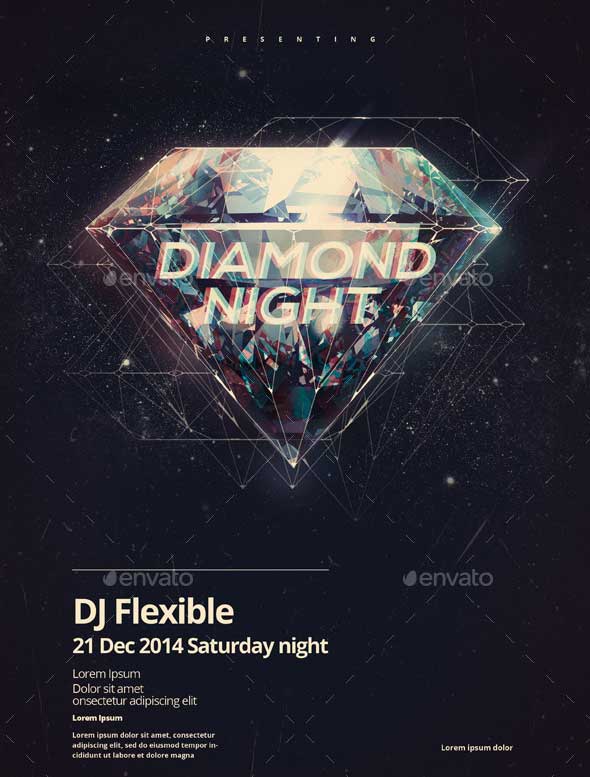 Diamond Night 3 Party Poster