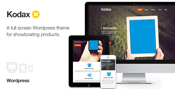 Kodax - Full Screen Landing Page