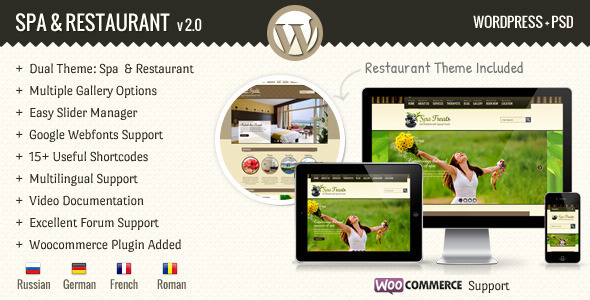 SPA Treats - Spa & Restaurant WooCommerce Theme