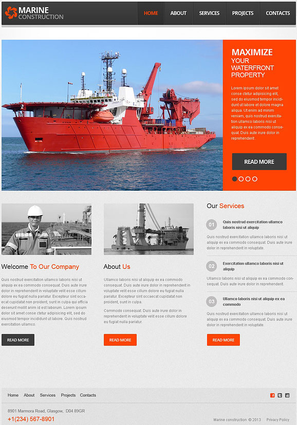 Marine-Company-Wix-Website-Template