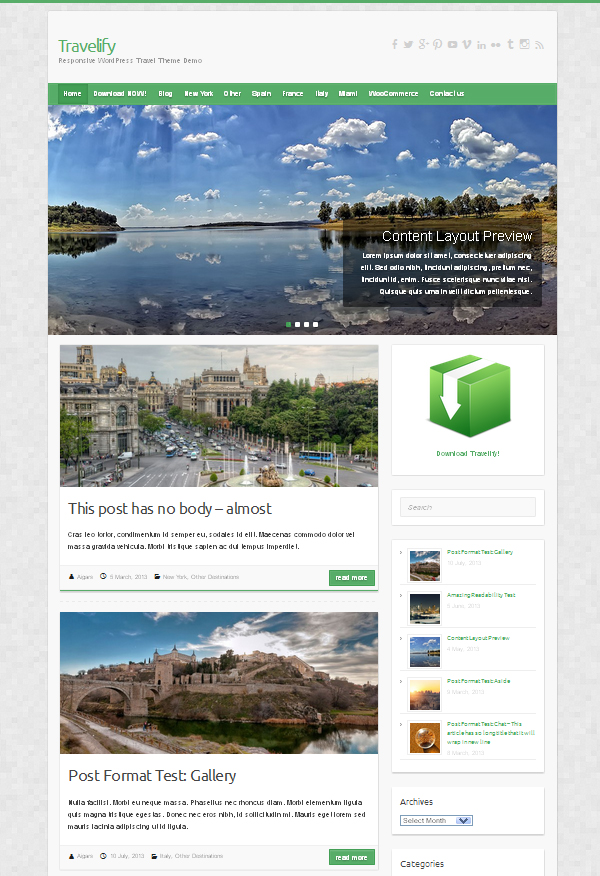 Travelify – Awesome & Responsive Travel WordPress Theme