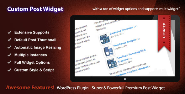 Custom Posts Widget - WordPress Premium Plugin