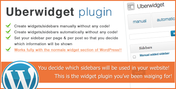 Uberwidget! WordPress sidebar & widget plugin