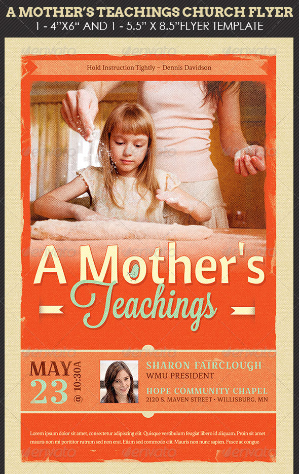 A-Mother’s-Teachings-Church-Flyer-Template