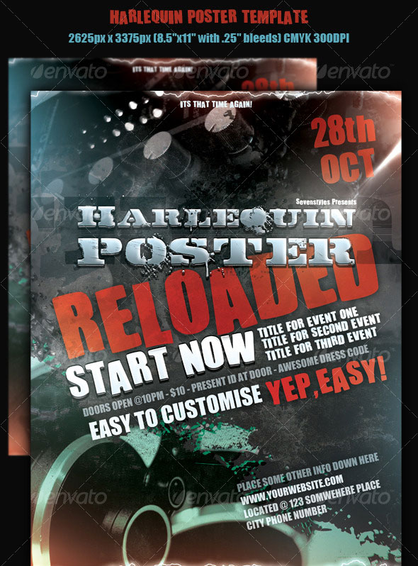 Harlequin-Poster-Template