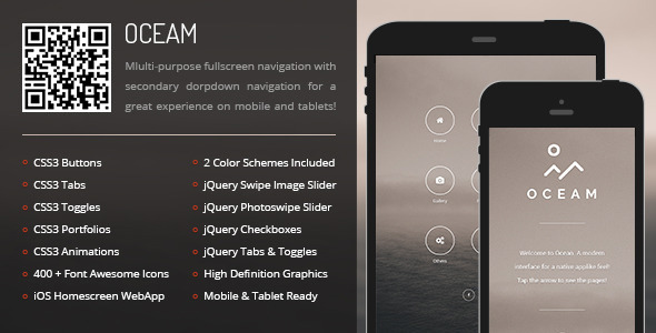 Oceam - Mobile & Tablet Template