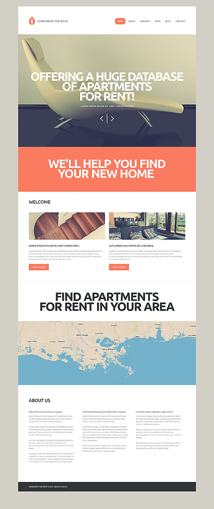 Rental Services WordPress Theme