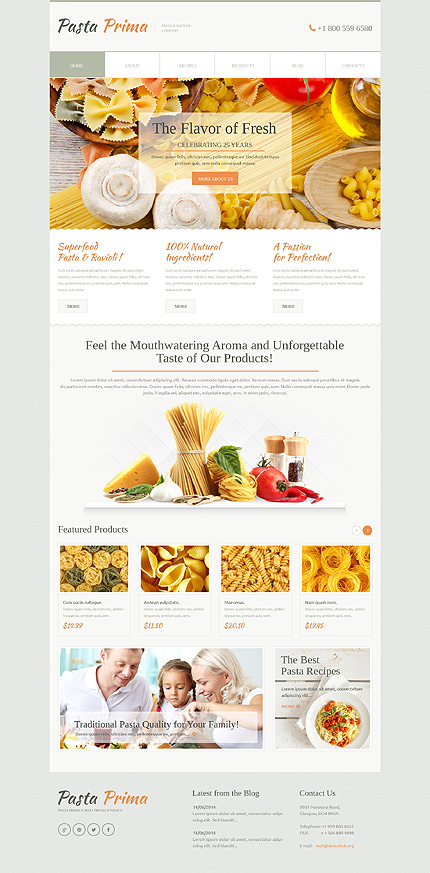 Family Pasta WordPress Theme