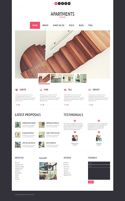 Apartments for Rent WordPress Theme