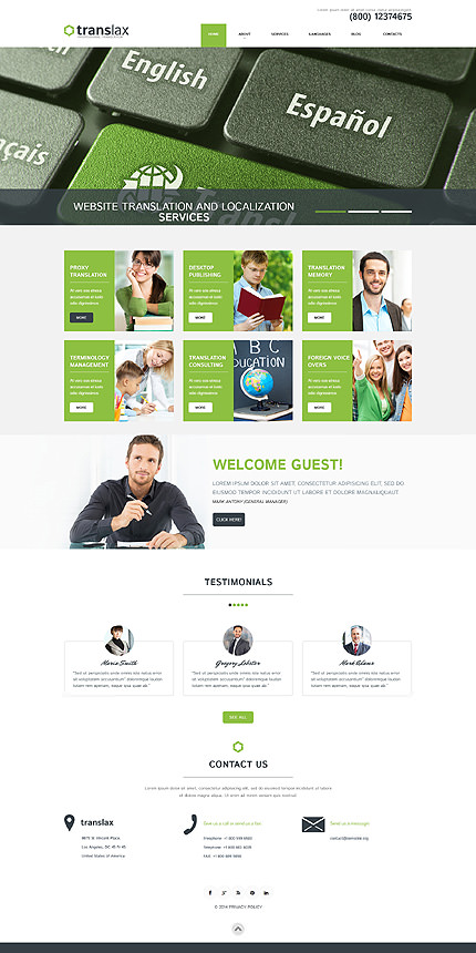 Translation Services WordPress Theme