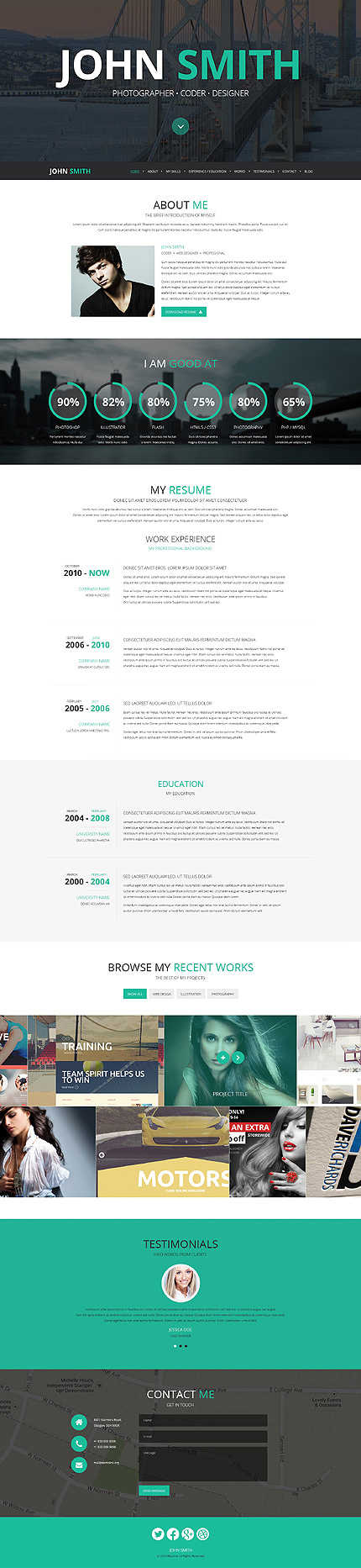 Online CV WordPress Theme