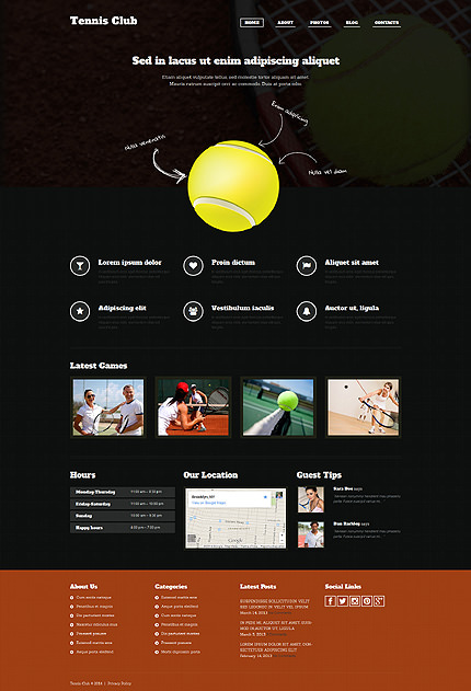 Tennis WordPress Theme
