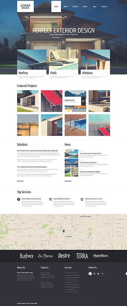 Refined Exterior Design WordPress Theme