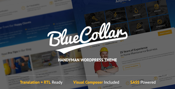 Blue Collar - Handyman WordPress Theme