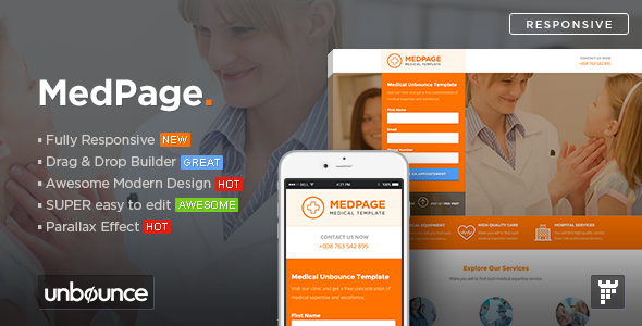 MedPage - Medical Unbounce Template