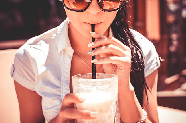 A Girl Drinking