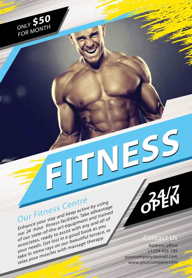 business fitness flyer templates free download