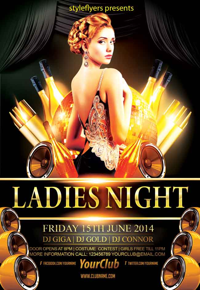 1000+ Free Ladies Night Flyer Templates (PSD) - by Elegantflyer