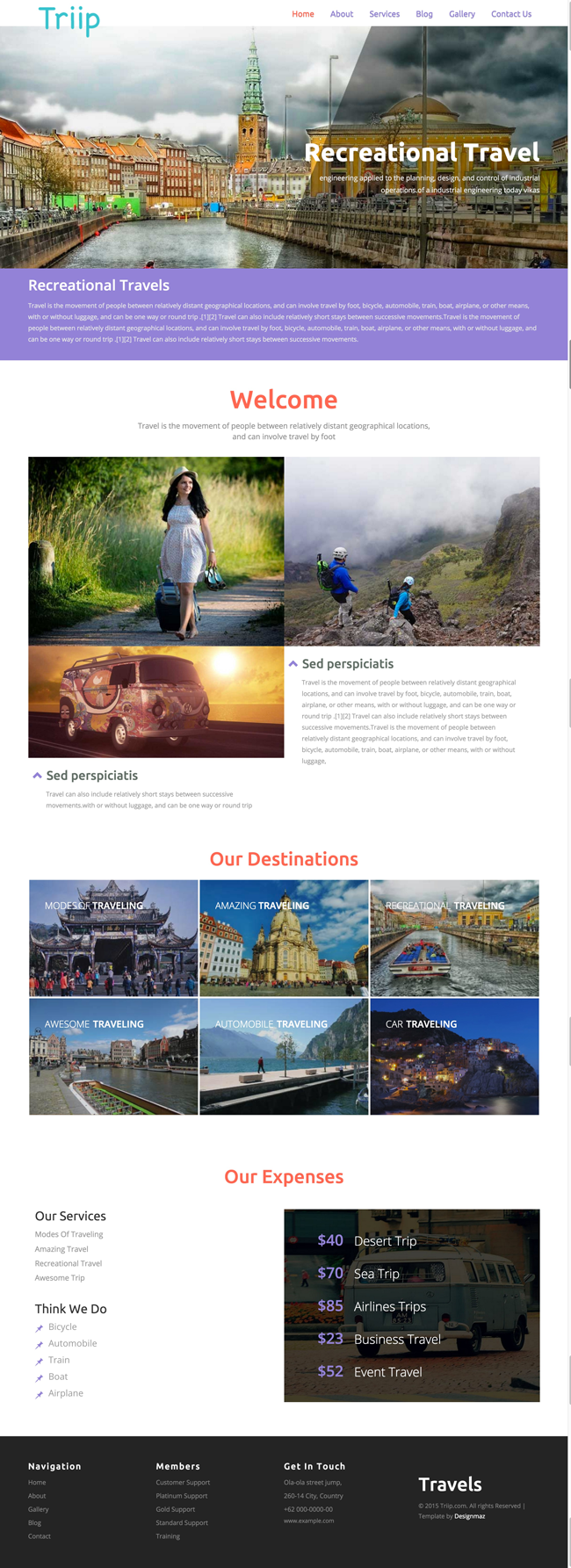 Triip - Free HTML5 CSS3 Travel Agency Template