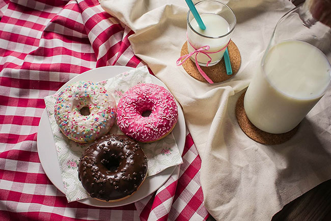 Yummy Donuts and Milk