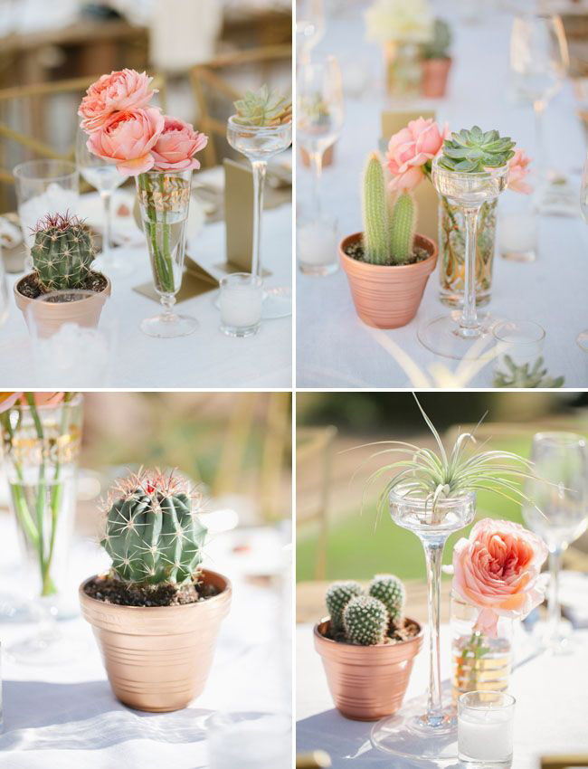 Succulent Wedding Centerpieces and Table Number