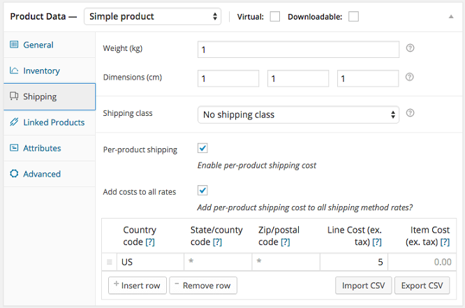 This is one of many WooCommerce shipping plugins that allows you to setup shipping method for each single product