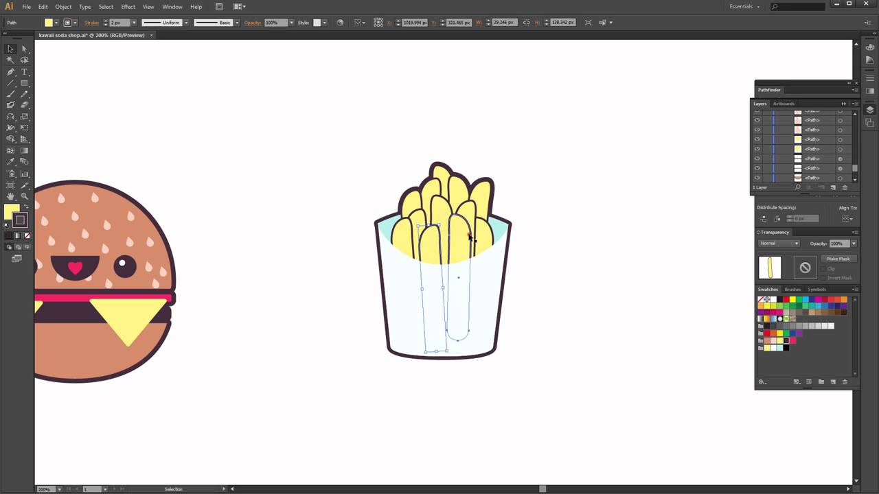 Video Tutorial How to Create a Soda Shop Icons Set ...