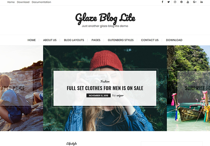 Glaze Blog Lite WordPress Theme
