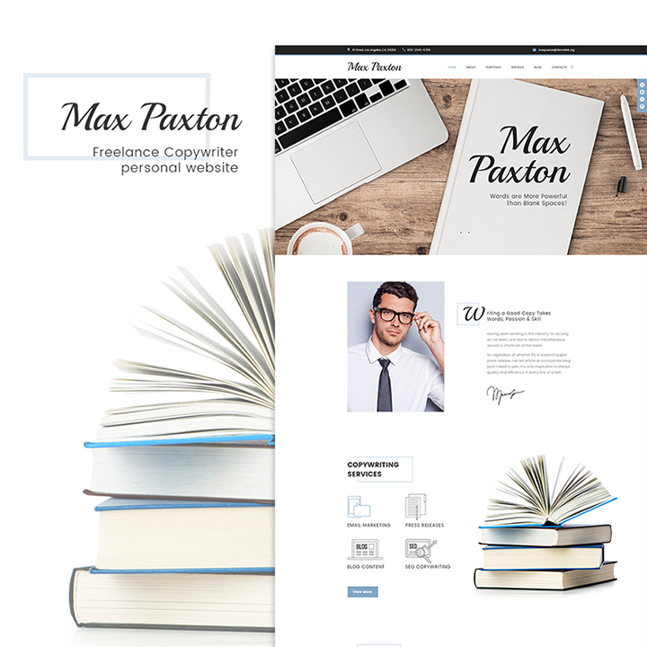 MaxPaxton - Freelance Copywriter and Journalist WordPress Theme