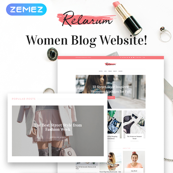 Relarum - Women Blog Multipurpose Classic Elementor WordPress Theme