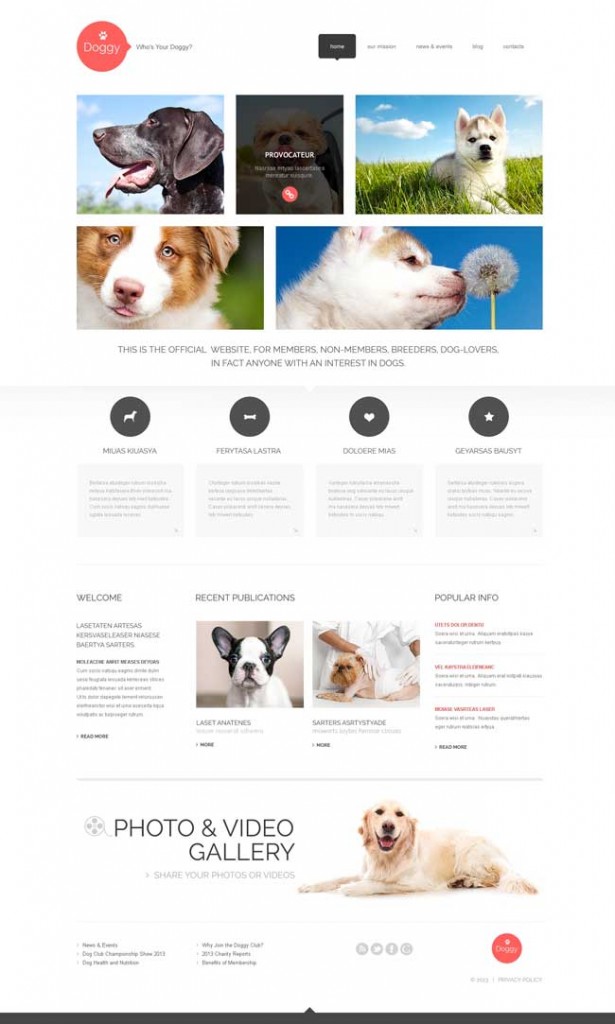 6 Best Dog Responsive Website Bootstrap Themes - DesignMaz