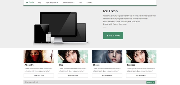 Ice Fresh - WordPress Responsive Theme