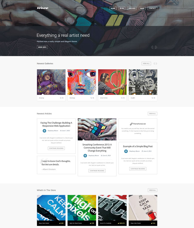 wordpress themes for multiple artist portfolios