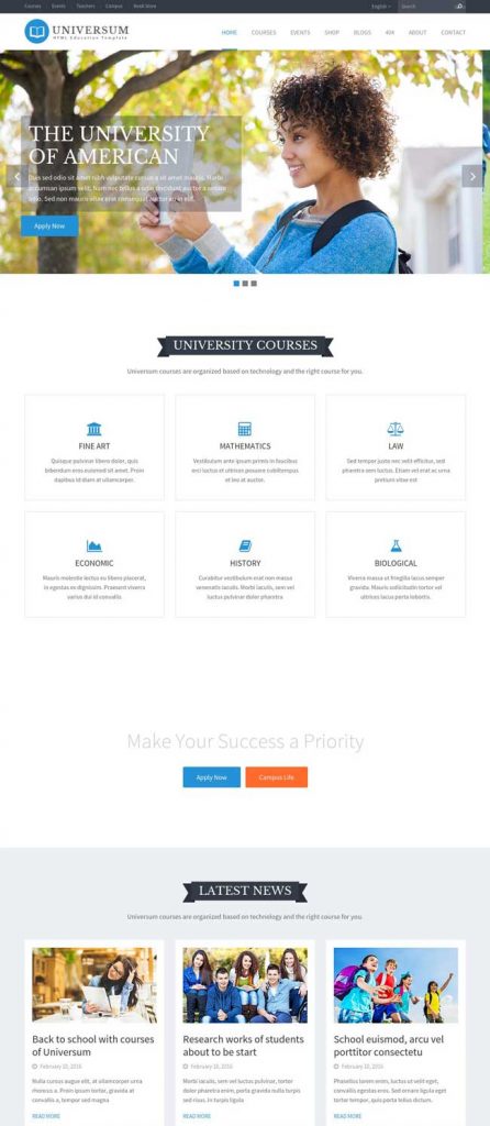 35+ Best Education Responsive HTML Templates for Universities, Schools ...