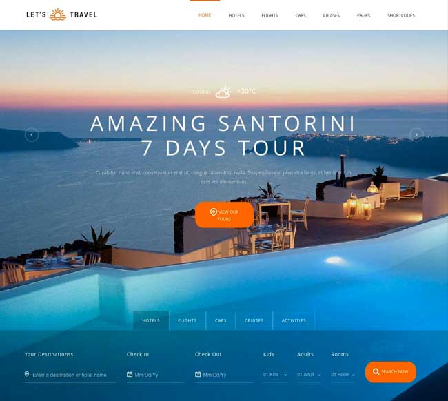 20+ Best HTML Responsive Booking Templates For Travel, Hotel Booking ...