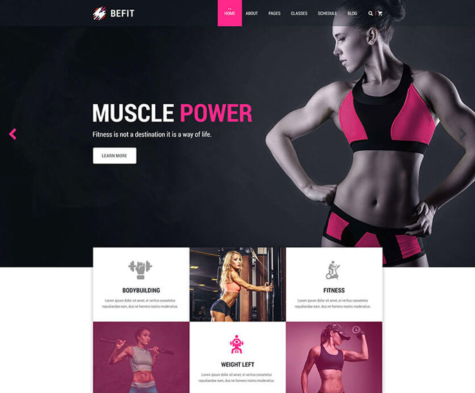 Sportfit - Free Bootstrap 4 HTML5 fitness website template