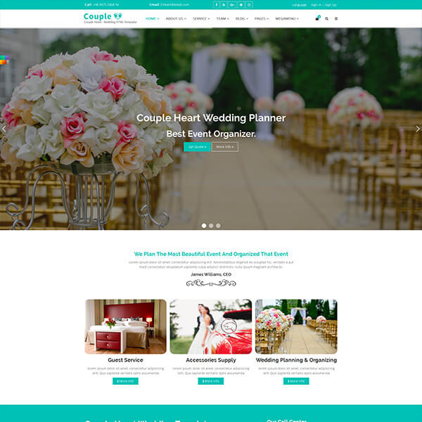 Wedding Planner Website Templates