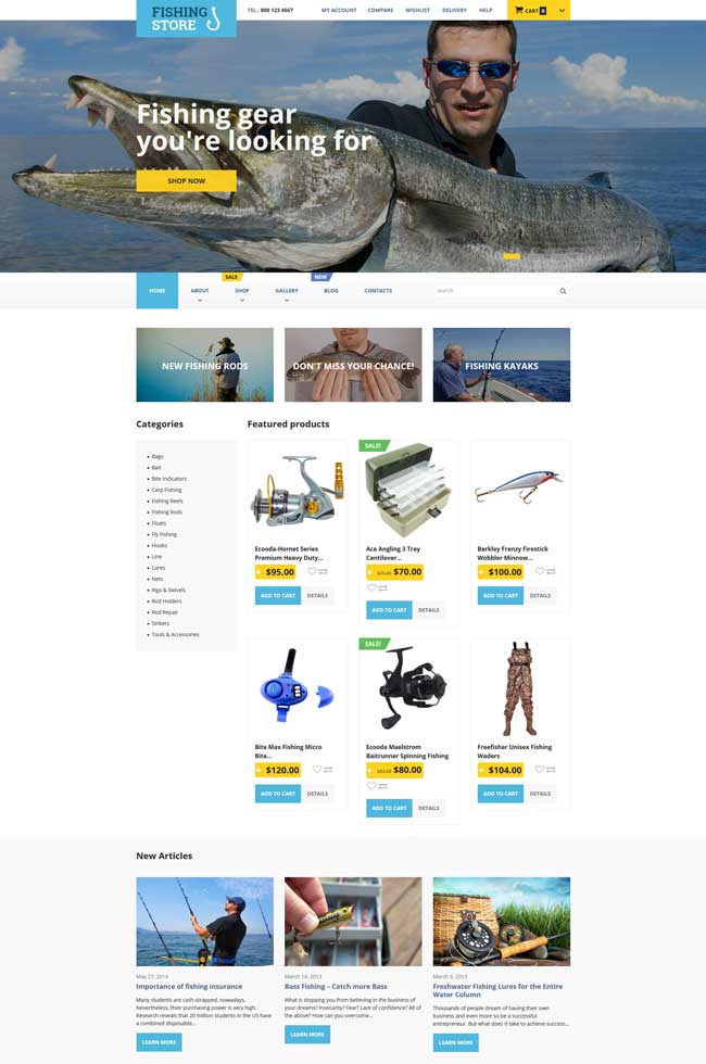 Fishing Store WooCommerce Theme